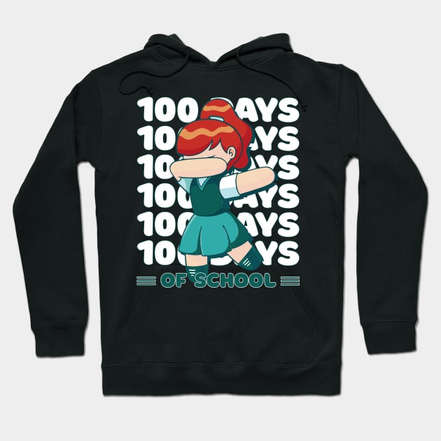 100 Days of school typography featuring a Dabbing girl #2 Hoodie by XYDstore